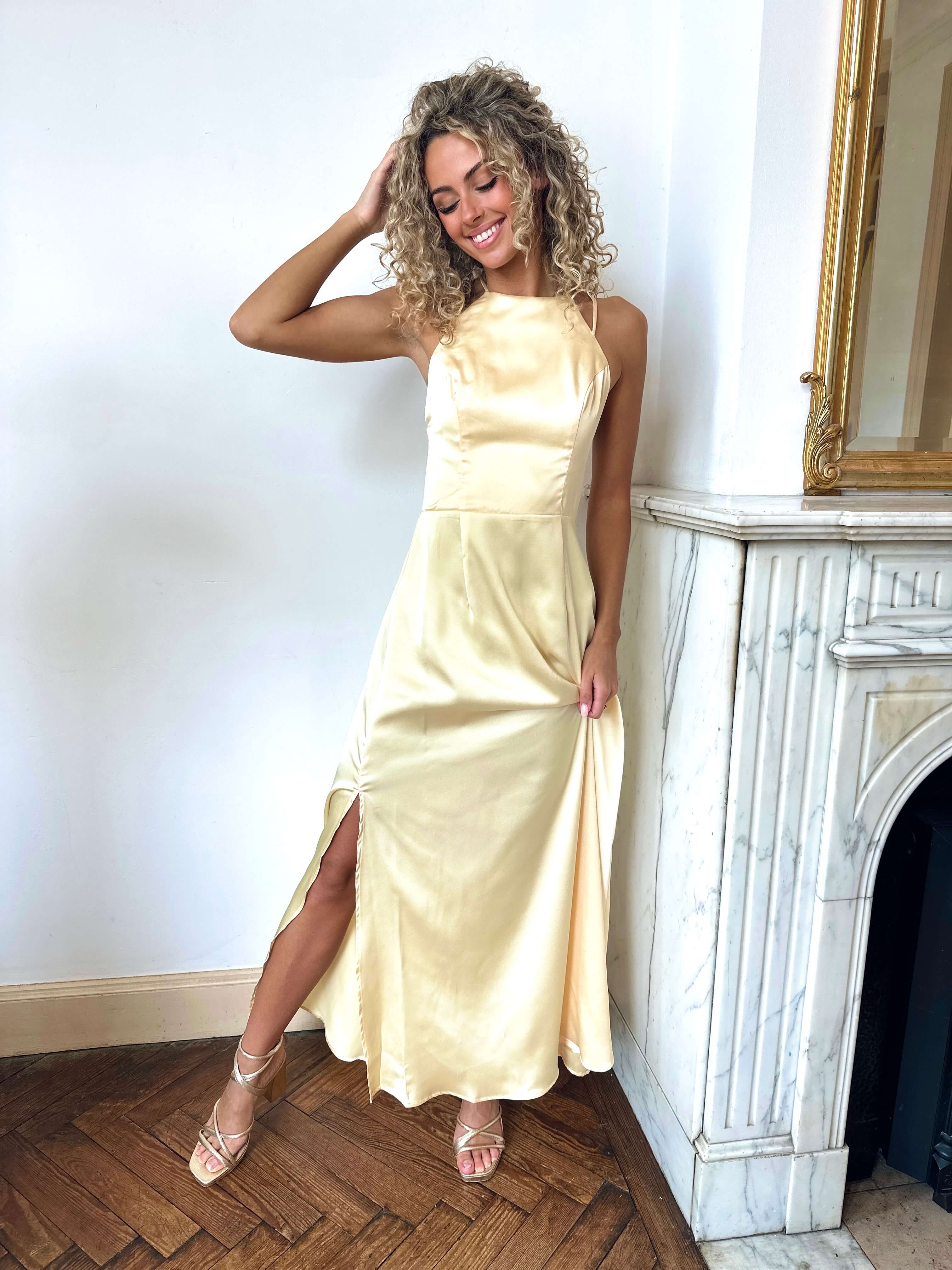 Robe jaune pastel - HELENA