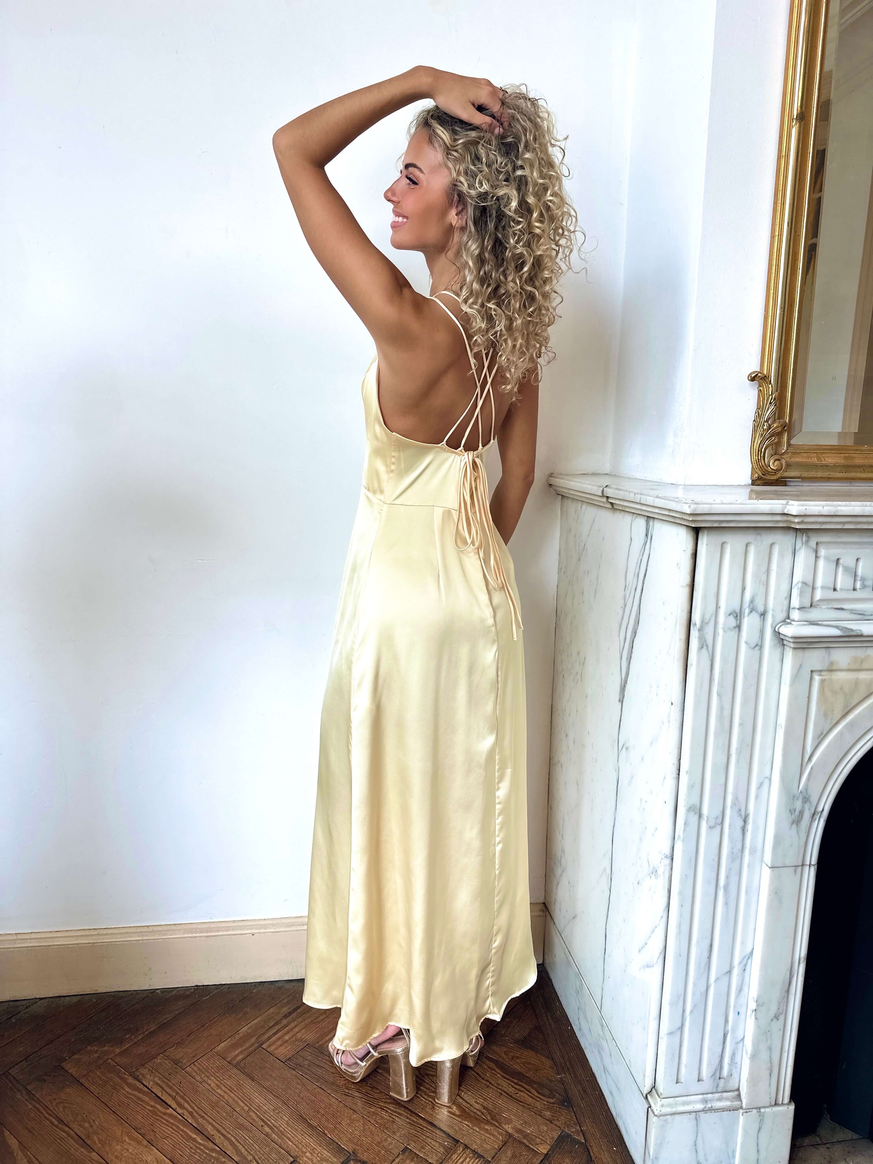 Robe jaune pastel - HELENA