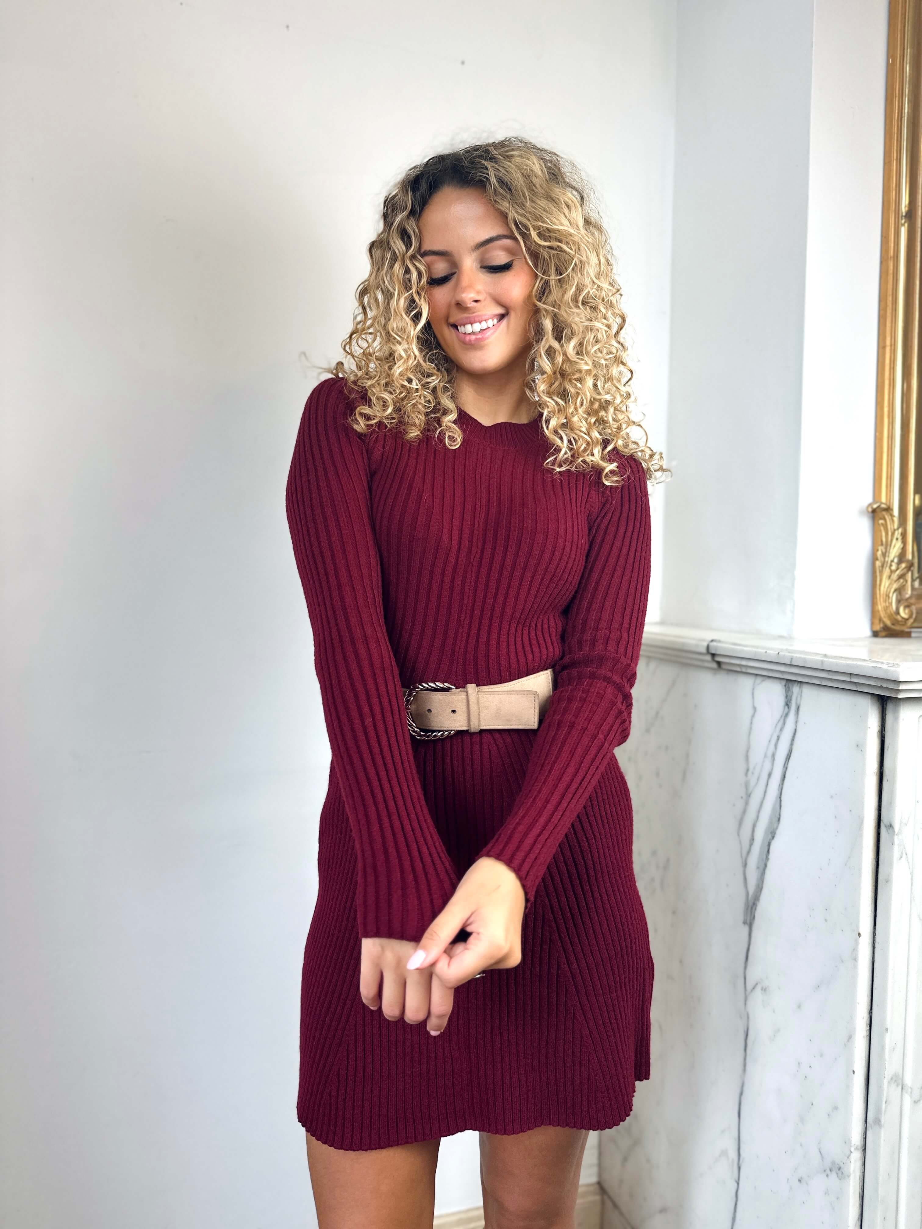 Robe pull bordeaux - MARINE