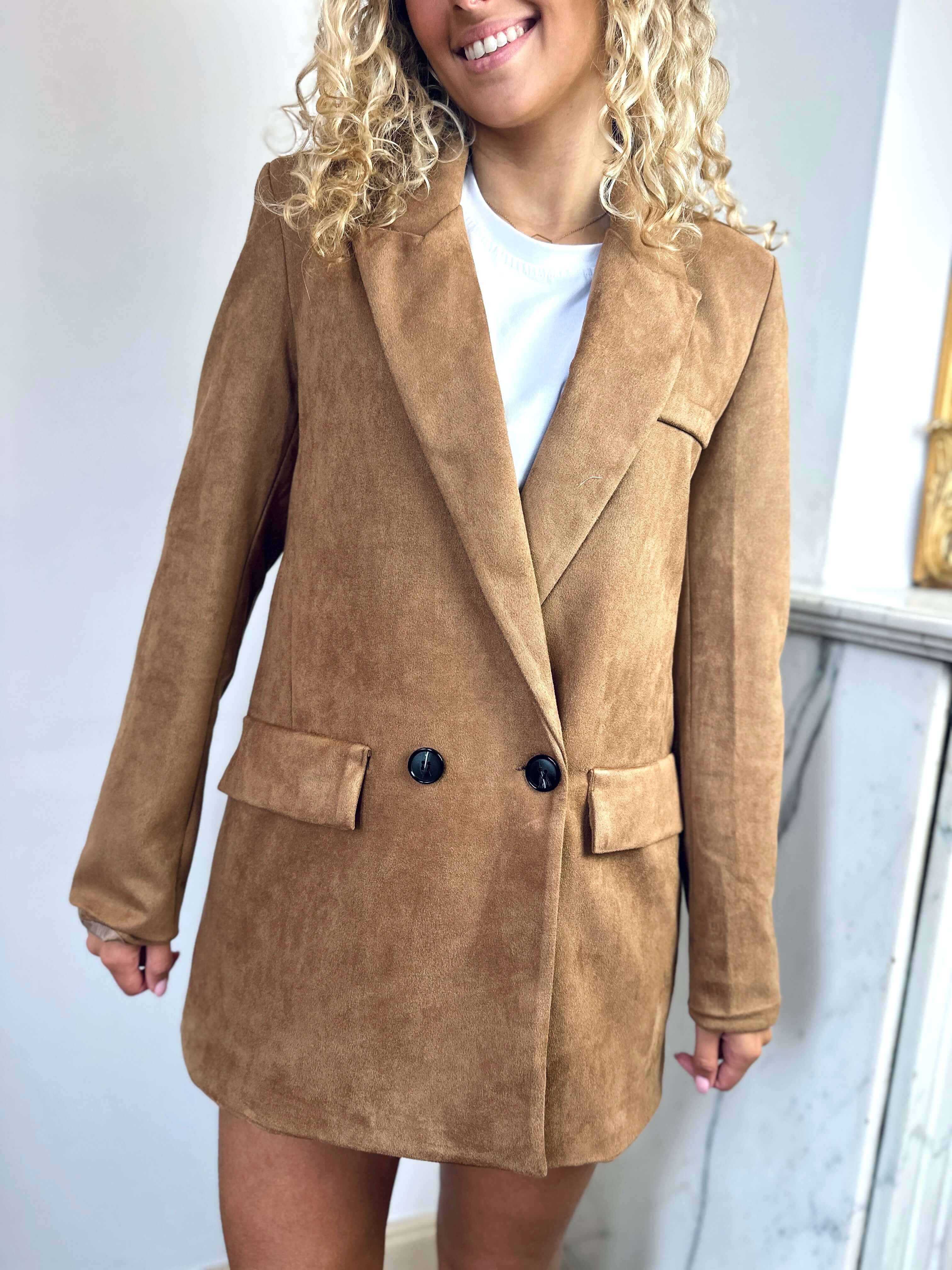 Veste blazer camel - PAULINE