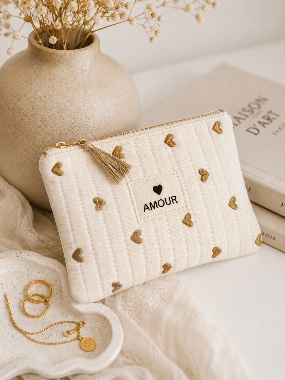 Pochette beige - AMOUR