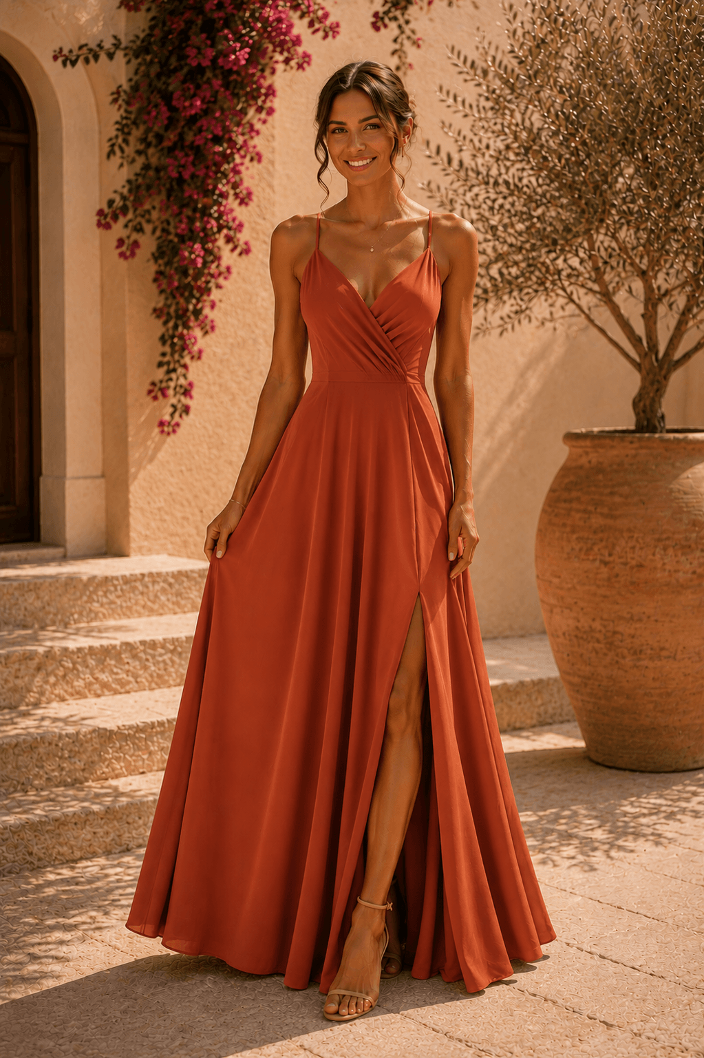 Robe terracotta - ELEONORE