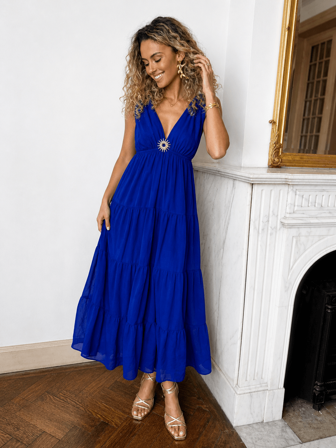 Robe longue bleu royal - BOHEMIA