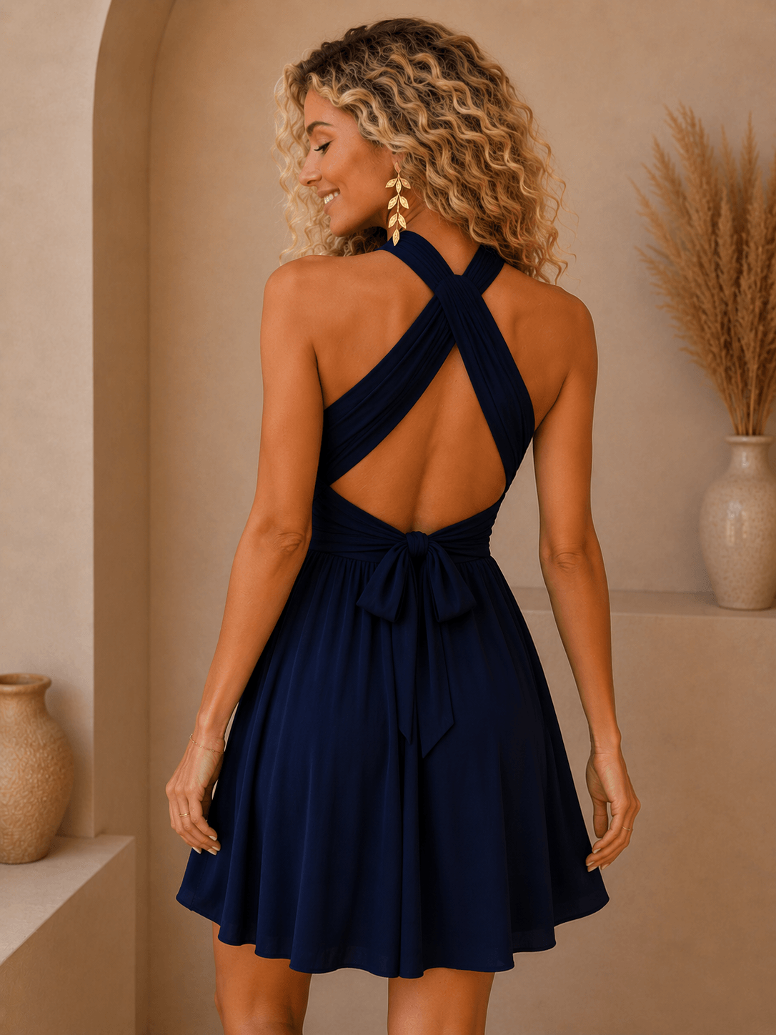 Robe bleu marine  - EMILIE