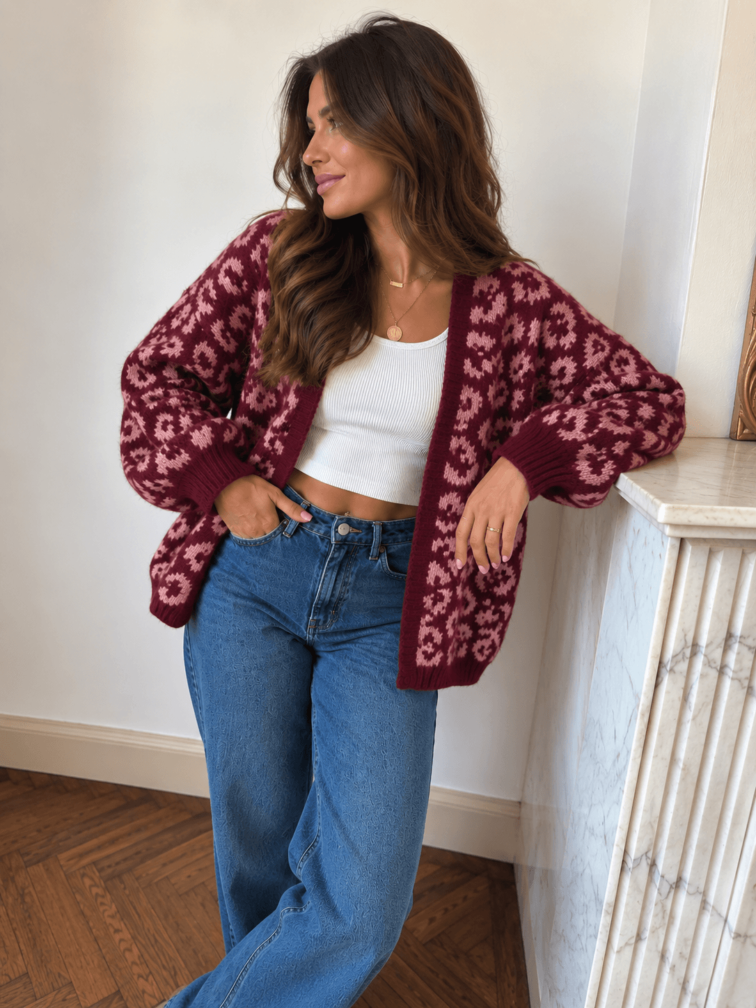 Gilet bordeaux - LÉOPOLDINE