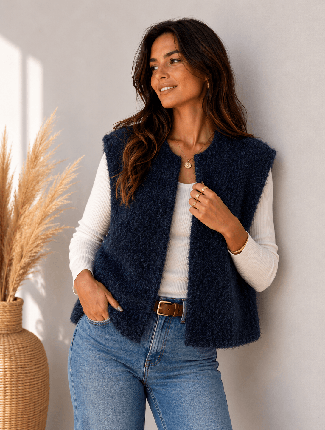 Gilet bleu foncé - PAOLA