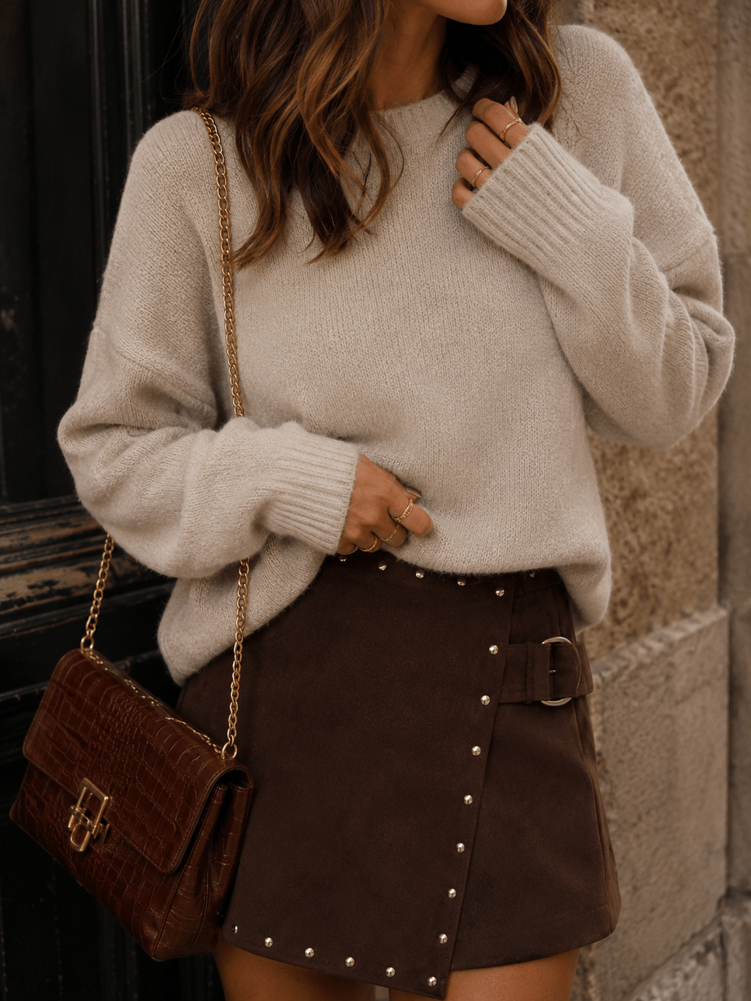 Jupe short chocolat - MARIE