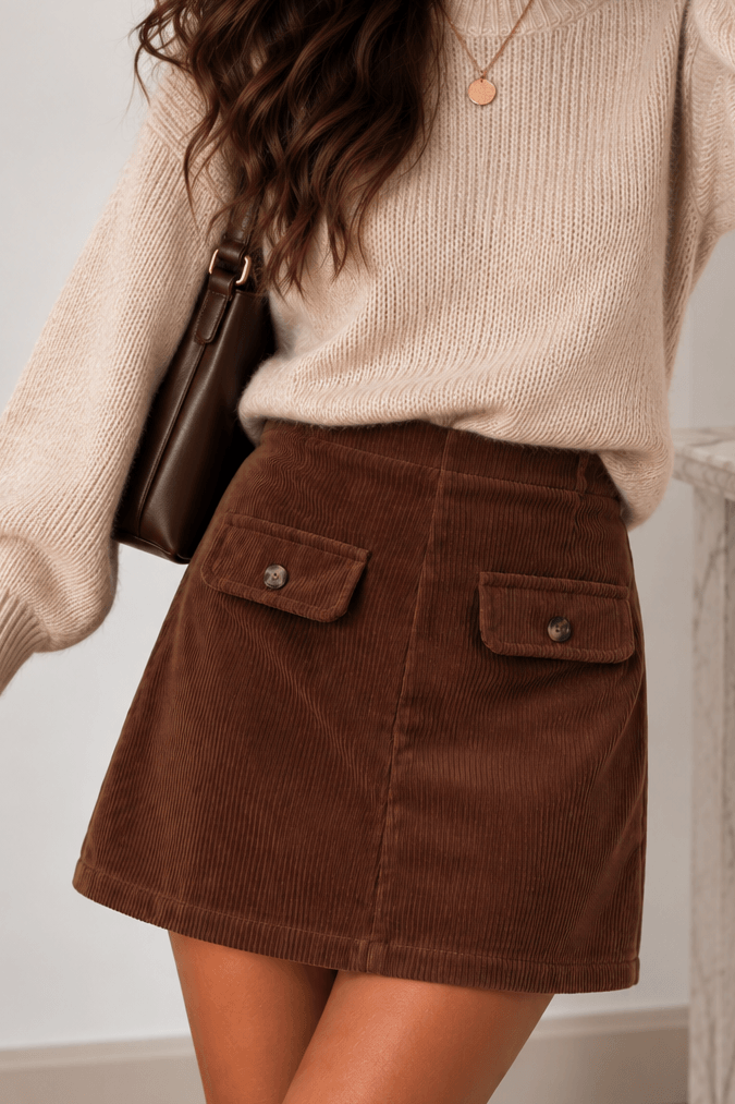 Jupe camel - VELOUR