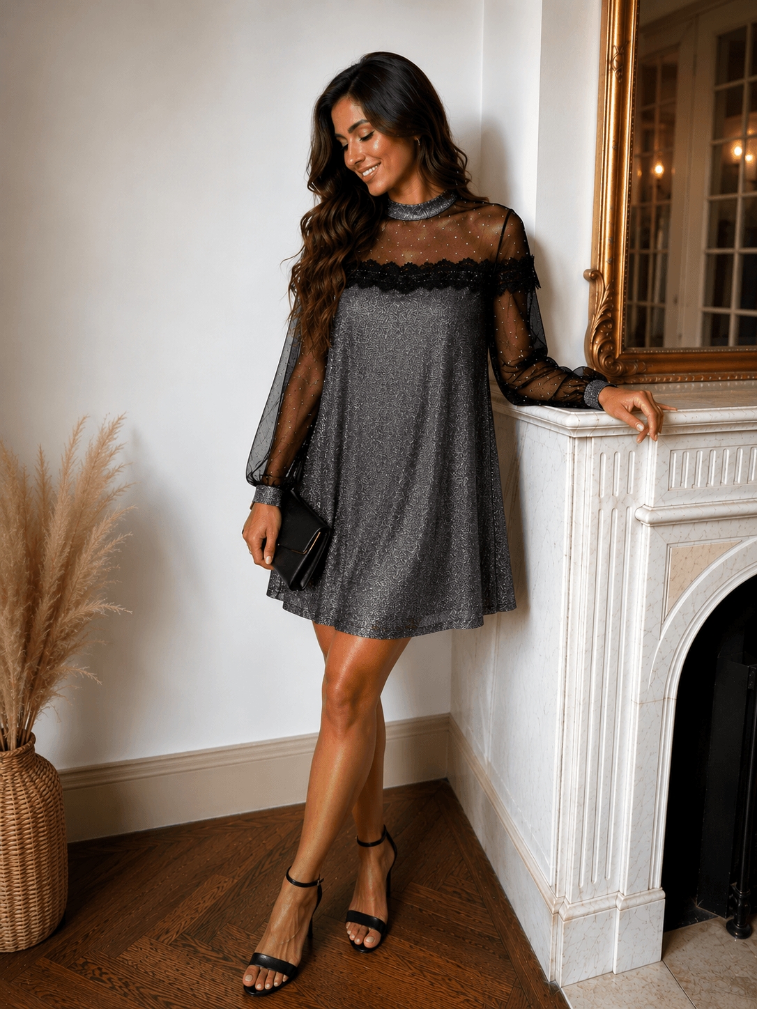 Robe argenté - MALIKA