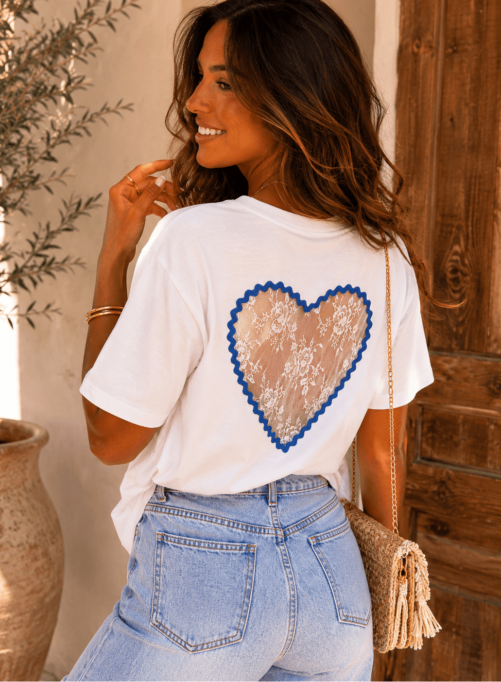 T-shirt bleu - LOVE