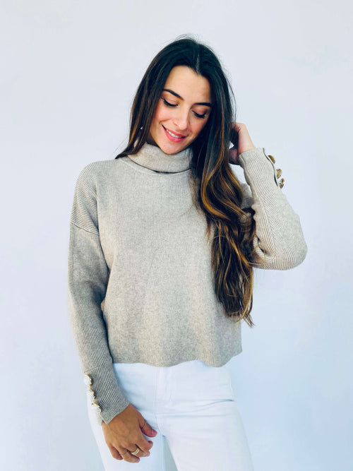 Pull col roulé femme