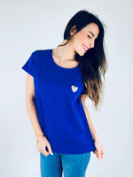 T-shirt bleu royal - COEUR