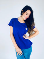 T-shirt bleu royal - COEUR