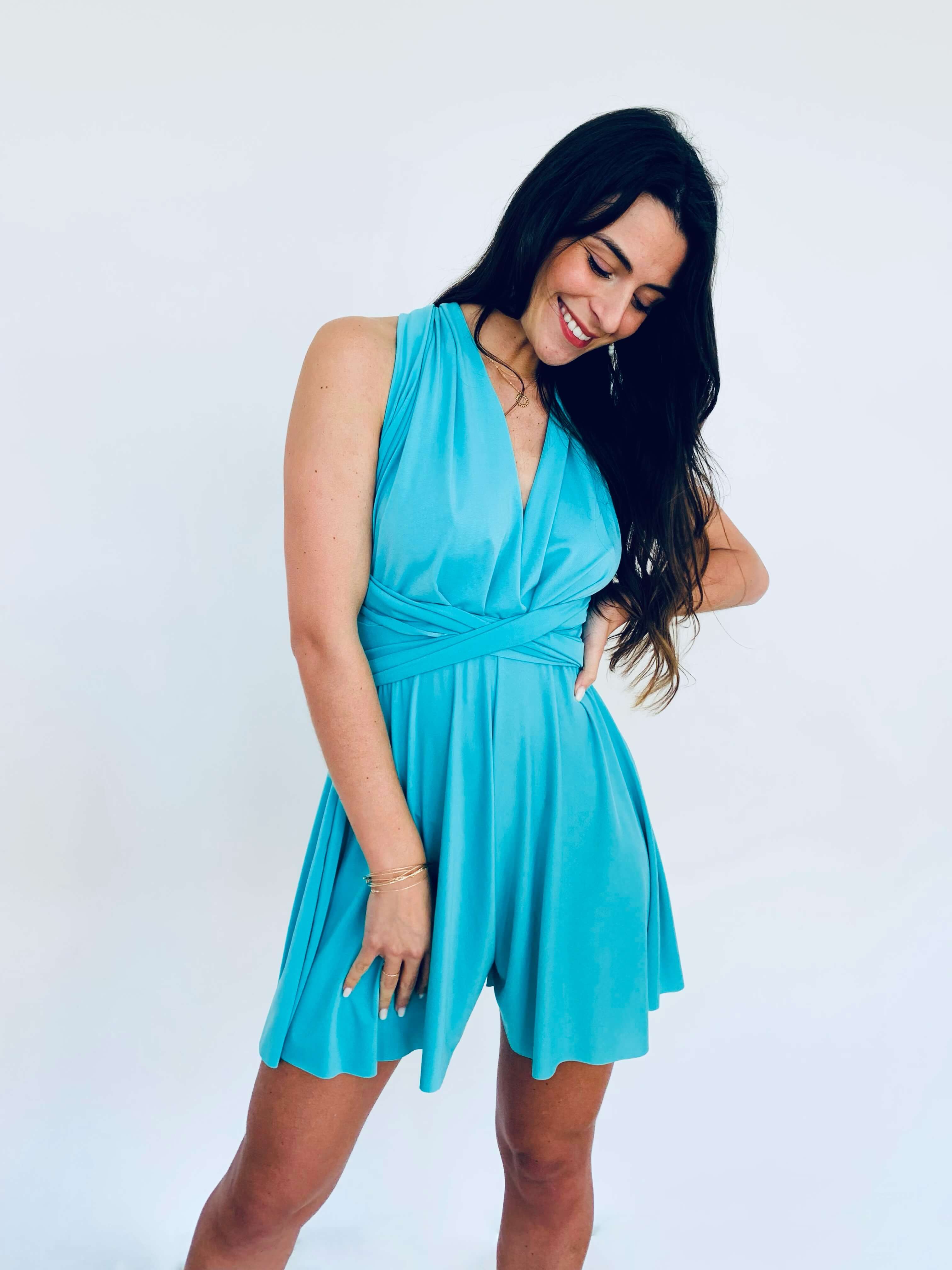 Combishort turquoise - JULIETTE