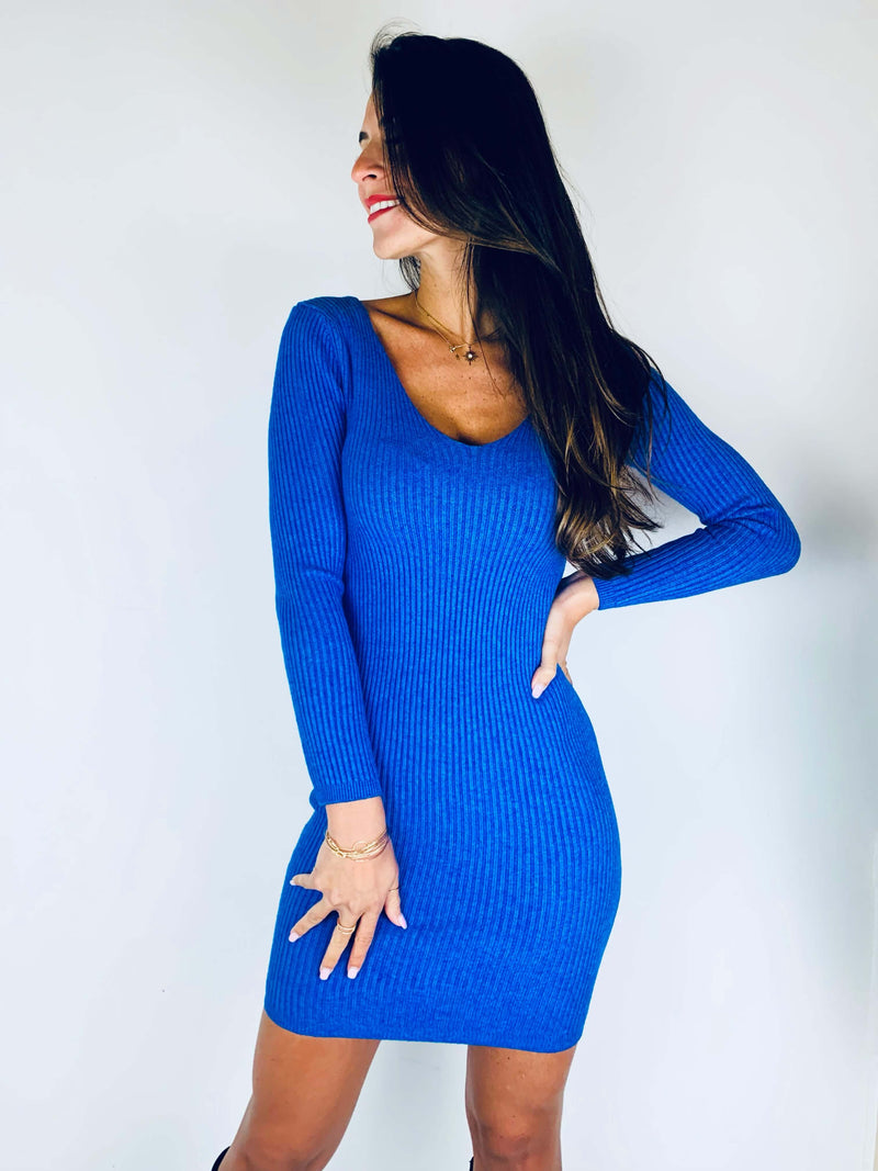 Robe pull bleu - GAELLE