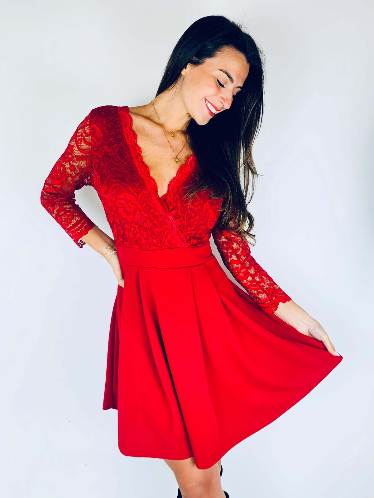 Robe Dentelle Robe Cocktail Pas Cher Livraison Rapide Robe Rouge