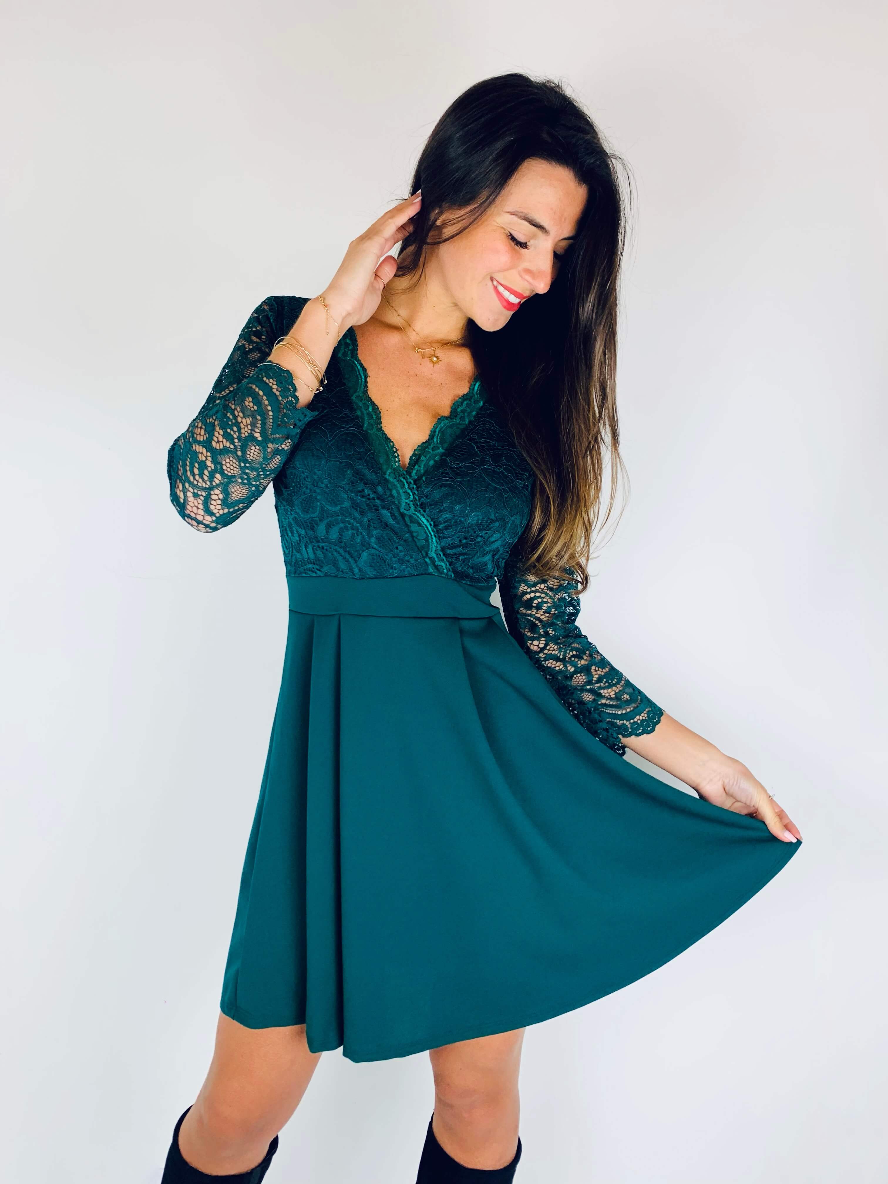 Robe vert sapin - CLARA