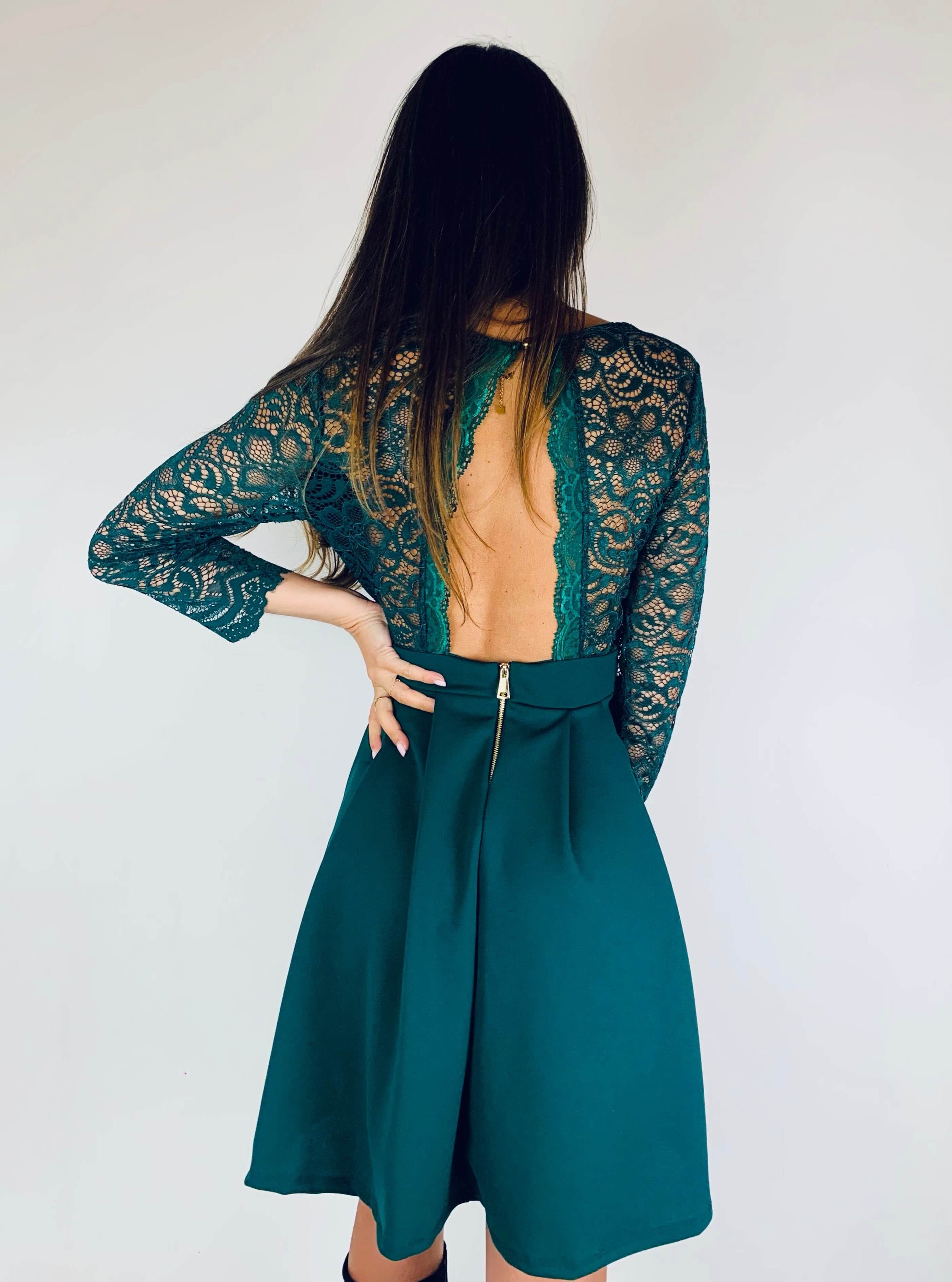 Robe vert sapin - CLARA