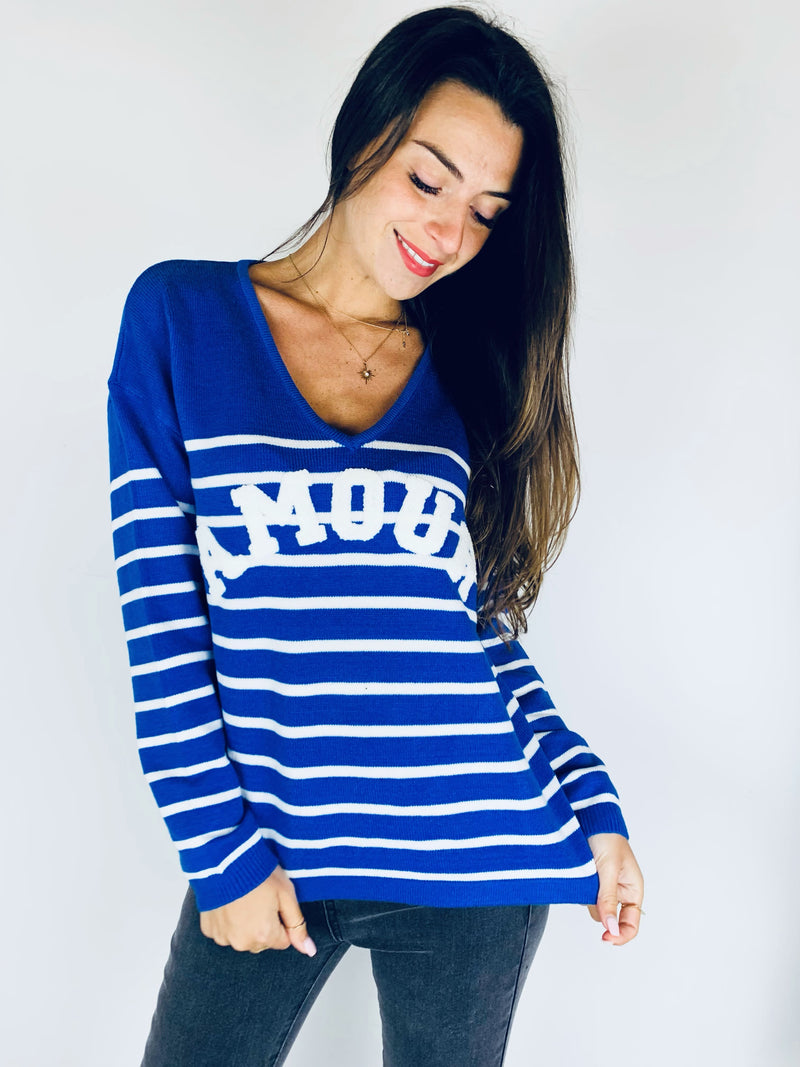 Pull bleu - AMOUR