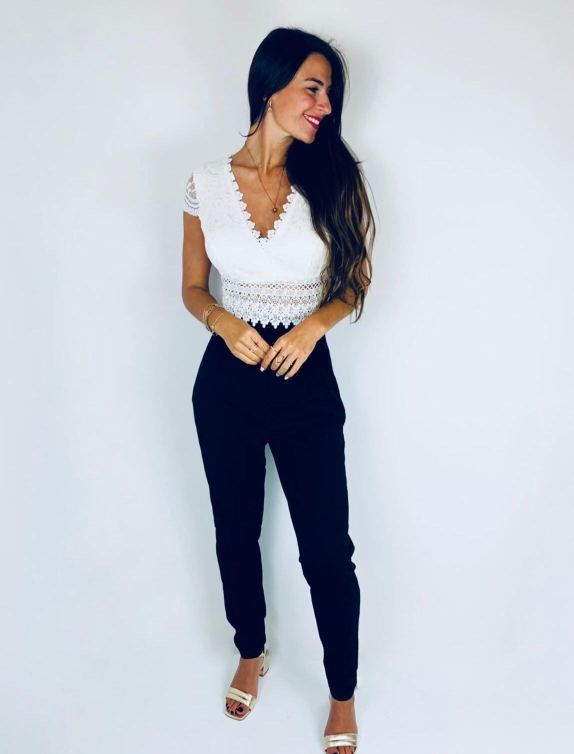 combinaison pantalon blanche