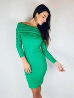 Robe pull verte - ELEONORE