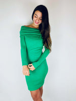 Robe pull verte - ELEONORE