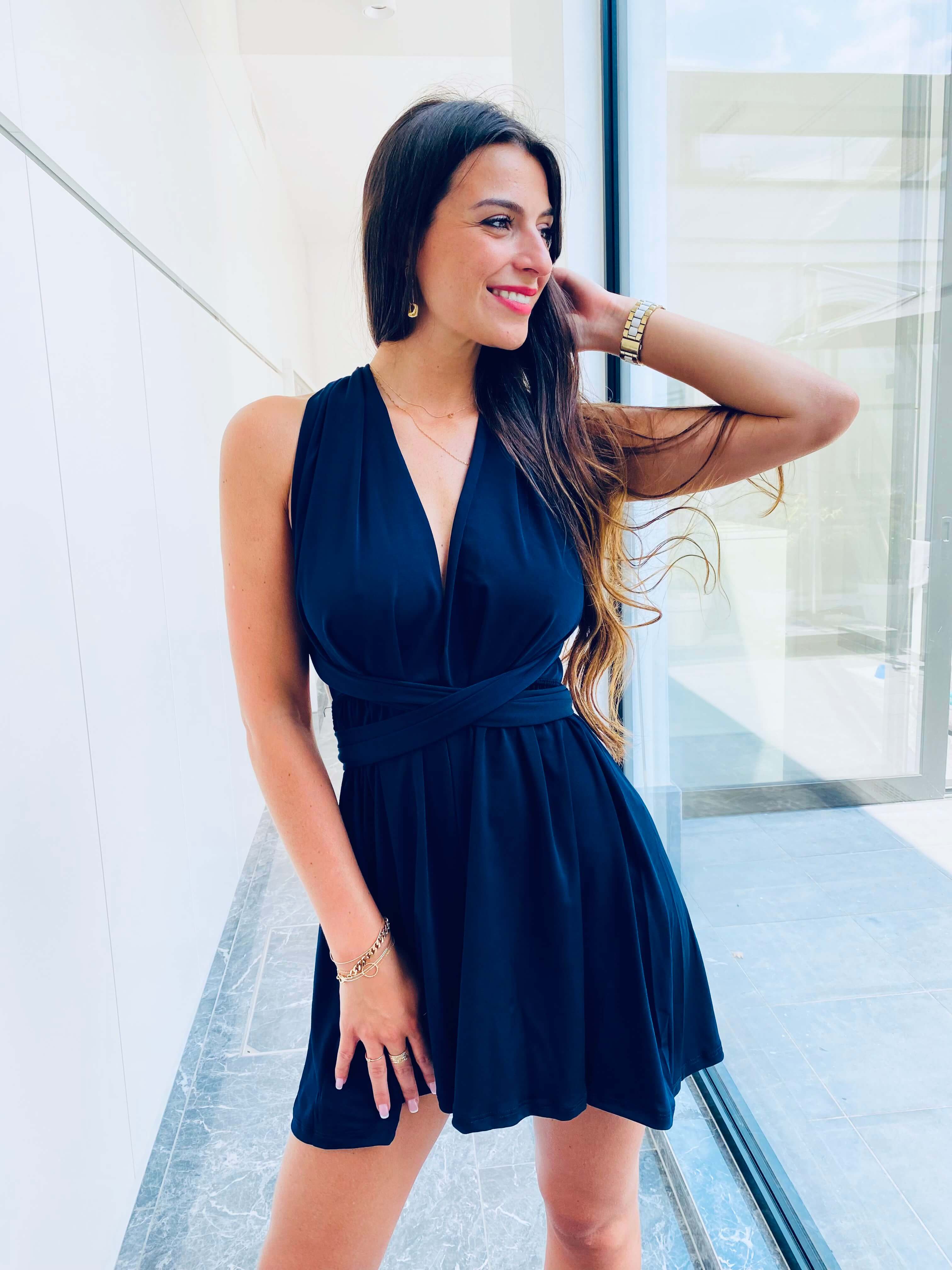 Combishort bleu marine - JULIETTE