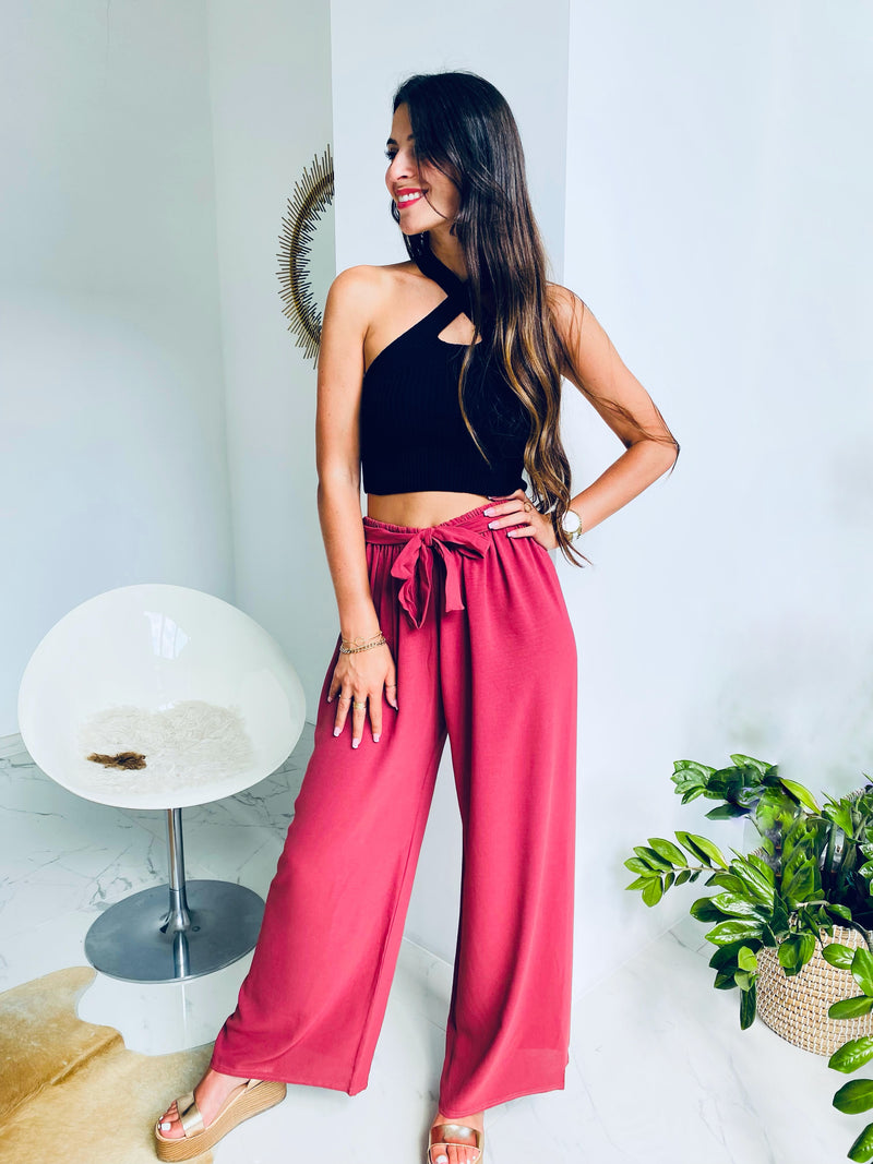 Pantalon framboise - CAMILLE