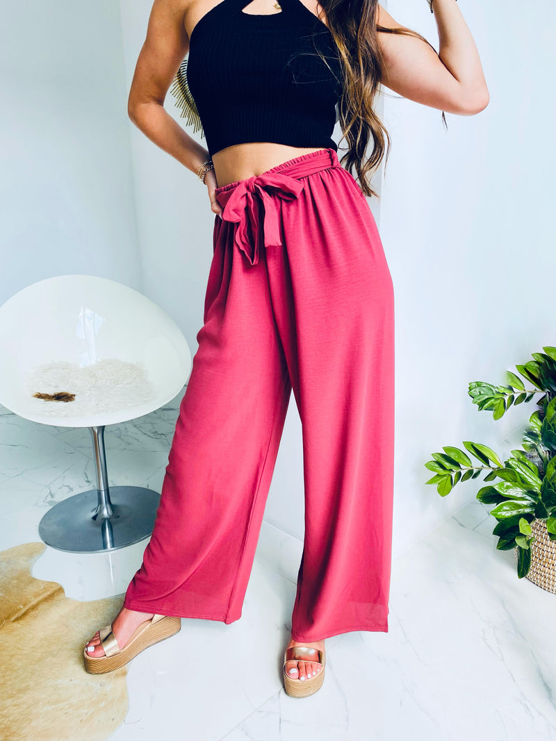 Pantalon framboise - CAMILLE