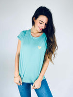 T-shirt turquoise - COEUR