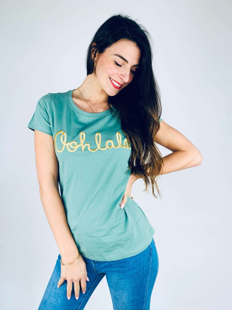 T-shirt turquoise - OOHLALA