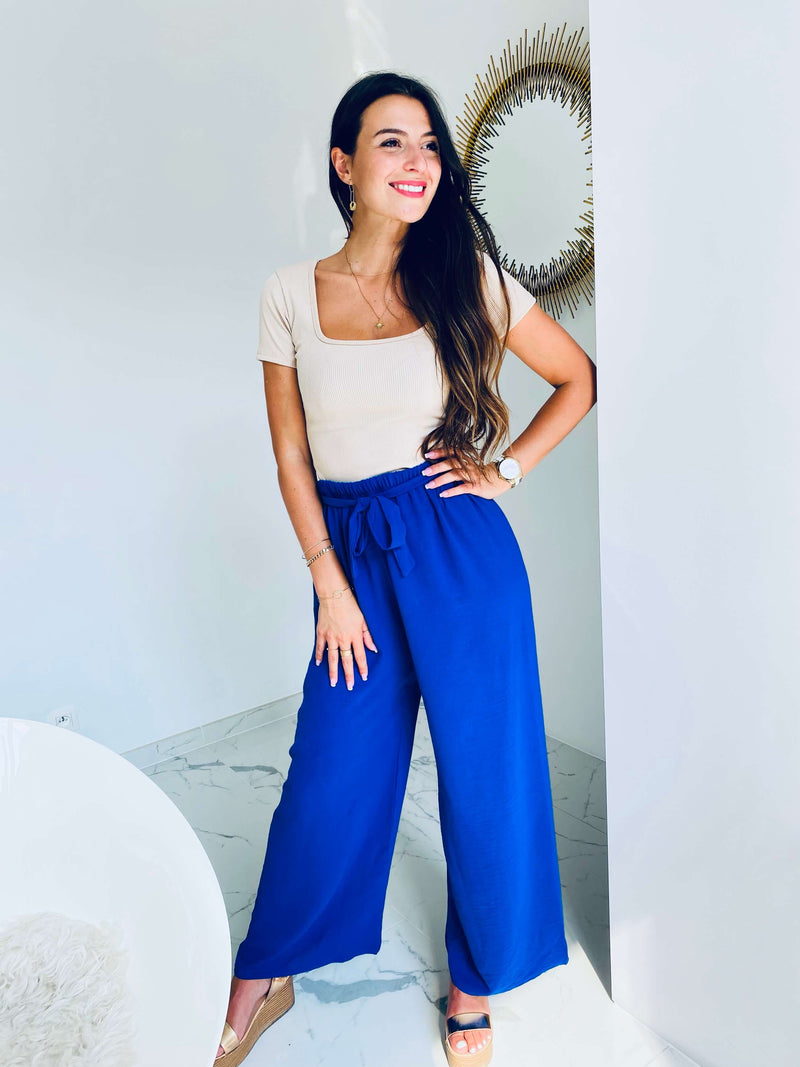 Pantalon bleu - CAMILLE